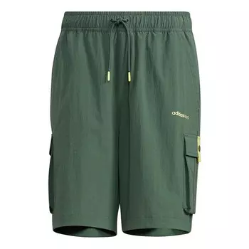 Шорты neo m sw wvn ut sh pocket sports short pant male green Adidas, зеленый