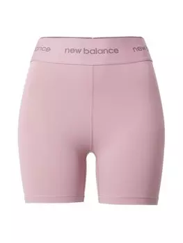 Шорты new balance Skinny Workout Pants Sleek 5, цвет rose/dusky pink