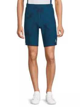 Шорты New Era с принтом тай-дай K-Swiss, темно-синий