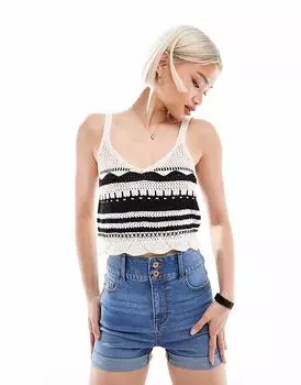 Шорты New Look с высокой талией, средне-синего цвета