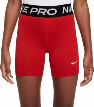 Шорты Nike для девочек 5 дюймов Pro, цвет University Red