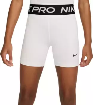 Шорты Nike для девочек 5 дюймов Pro, белый