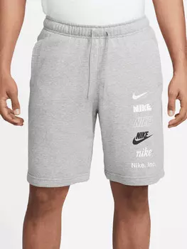 Шорты Nike M NK CLUB+ FT MLOGO, серый