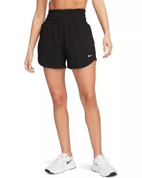 Шорты Nike One Dri-FIT Ultra High-Rise 3" Brief-lined Shorts, цвет Black/Reflective Silver