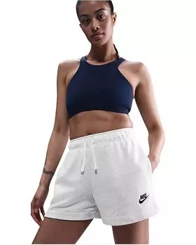 Шорты Nike Sportswear Club Fleece Mid-rise Shorts, цвет Birch Heather/Black
