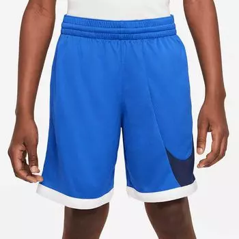 Шорты NK DRI-FIT HBR BASKETBALL SHORTS KIDS Nike, цвет Blau/Wei/Wei/Mitternachtsblau