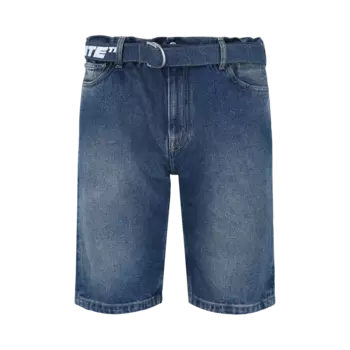 Шорты Off-White Belted Denim 'Indigo', синий