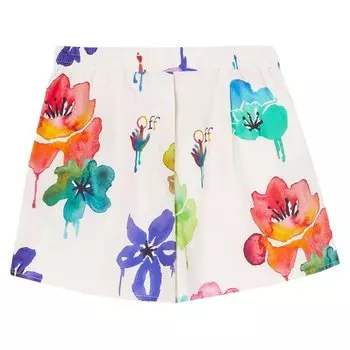 Шорты Off-White Floral Print Shorts, белый