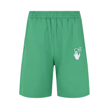 Шорты Off-White Hands Off Skate Track 'Green', зеленый