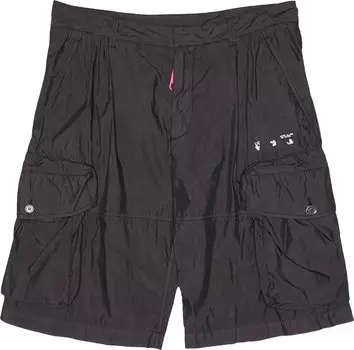 Шорты Off-White Logo Utility Shorts 'Black/White', черный