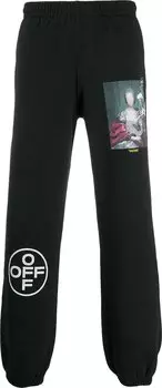 Шорты Off-White Mariana De Silva Sweatpant 'Black/Multicolor', черный