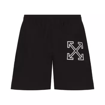 Шорты Off-white Poplin Logo, черный