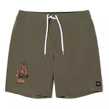 Шорты okeh fire record shorts 'green orange' Vans, зеленый