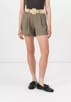 Шорты ONLELINA PLEAT BELT PANT ONLY, хаки