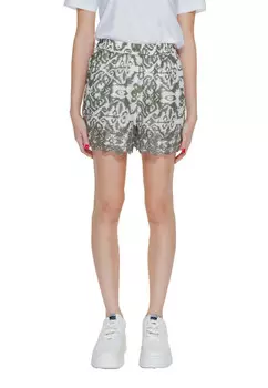 Шорты ONLY с узором, зеленый/белый