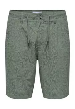 Шорты ONSLEO LIFE SEERSUCKER NOOS Only & Sons, темно-серый