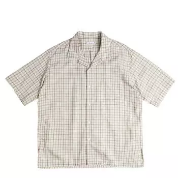 Шорты Open Collar Panama Plaid Shortsleeve Shirt Nanamica, бежевый