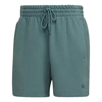 Шорты originals c short ft solid color lacing sports shorts green Adidas, зеленый