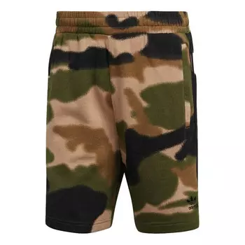 Шорты originals camo 3-stripes camouflage loose sports shorts green Adidas, зеленый