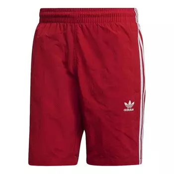 Шорты originals casual sports training breathable shorts red Adidas, красный