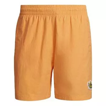 Шорты originals fruit shorts logo pattern casual sports orange yellow Adidas, оранжевый