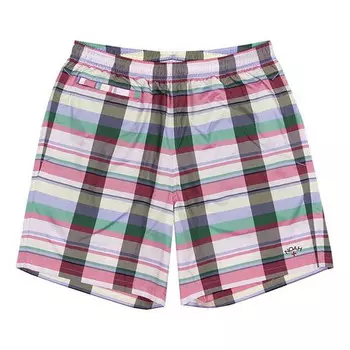 Шорты originals x noah water repellent shorts waterproof plaid red Adidas, красный