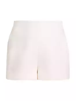 Шорты от кутюр из крепа с высокой талией Valentino Garavani, слоновая кость