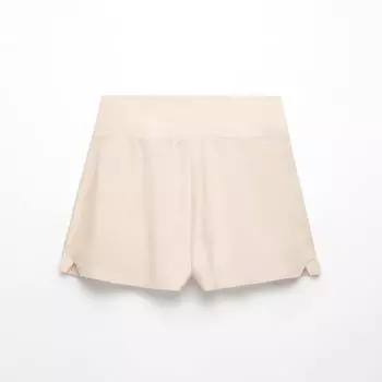 Шорты OYSHO Slit, бежевый