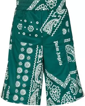Шорты Palm Angels Bandana Track Short 'Green', зеленый