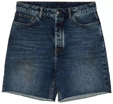 Шорты Palm Angels Curved Logo Denim Shorts 'Blue/Light Blue', синий