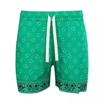 Шорты Palm Angels Paisley Shorts, зеленый