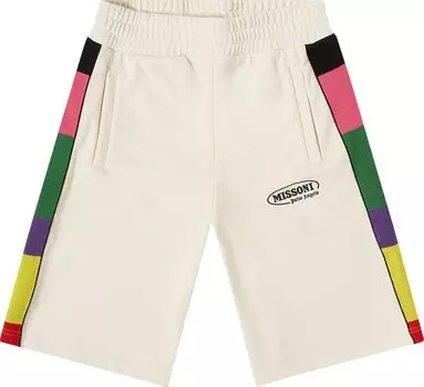 Шорты Palm Angels x Missoni Track Shorts 'Off White/Black', кремовый