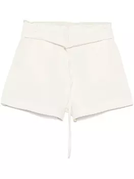 Шорты Patrizia Pepe с бахромой, нейтральный