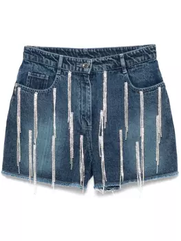 Шорты Patrizia Pepe, украшенные стразами, синий