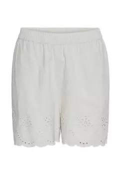 Шорты PCALMINA EMBROIDERY Pieces, кремовый
