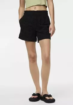 Шорты PCVILDE BRODERIE ANGLAISE Pieces, черный