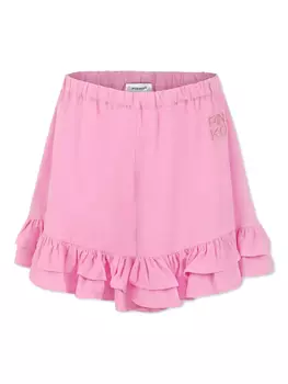 Шорты Pinko Kids с вышитым логотипом, розовый