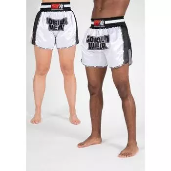 Шорты - Piru Muay Thai - Черный/Белый GORILLA WEAR, цвет weiss
