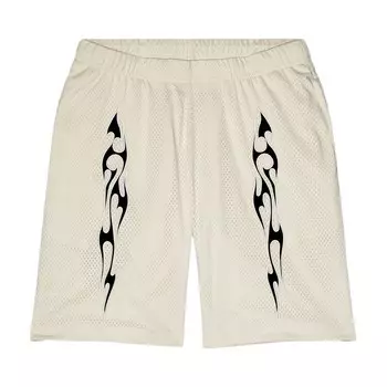 Шорты Pleasures Flame Mesh Shorts, белый