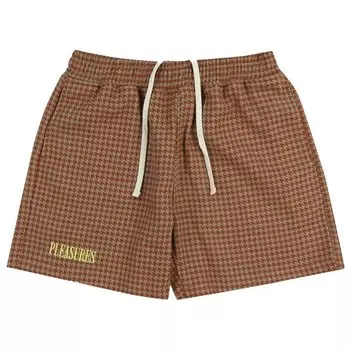 Шорты Pleasures Intercept Houndstooth Shorts, коричневый