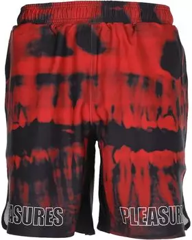 Шорты Pleasures Teeth Workout Shorts, красный