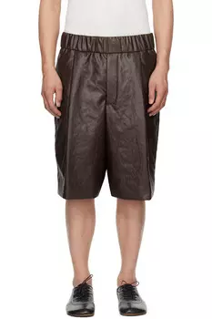 Шорты плиссе Dries Van Noten, цвет rust