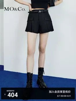 Шорты плиссированные Moco JK в студенческом стиле, черный