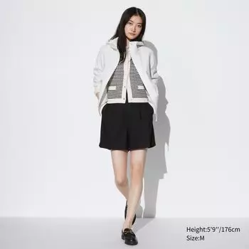 Шорты плиссированные Uniqlo, черный