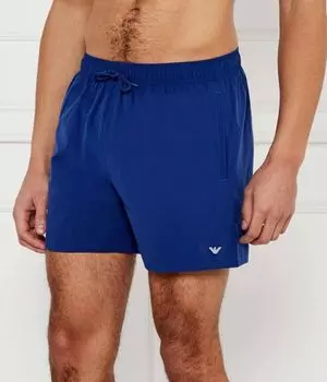 Шорты пляжные Emporio Armani с логотипом, синий