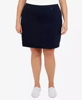 Шорты plus size essentials tech stretch с эластичным поясом HEARTS OF PALM, синий