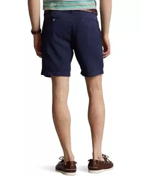 Шорты Polo Ralph Lauren 8" Straight Fit Linen-Cotton Shorts, цвет Newport Navy