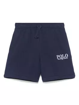 Шорты POLO RALPH LAUREN KIDS с вышитым логотипом, синий