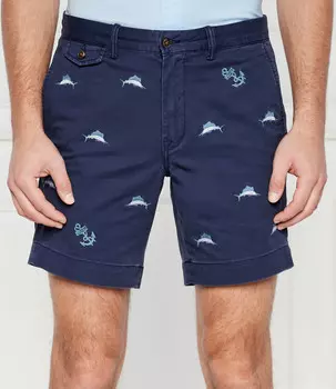 Шорты POLO RALPH LAUREN Straight fit stretch, темно-синий