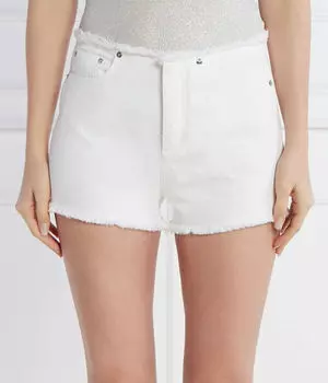 Шорты потертые Michael Kors Regular Fit, белый